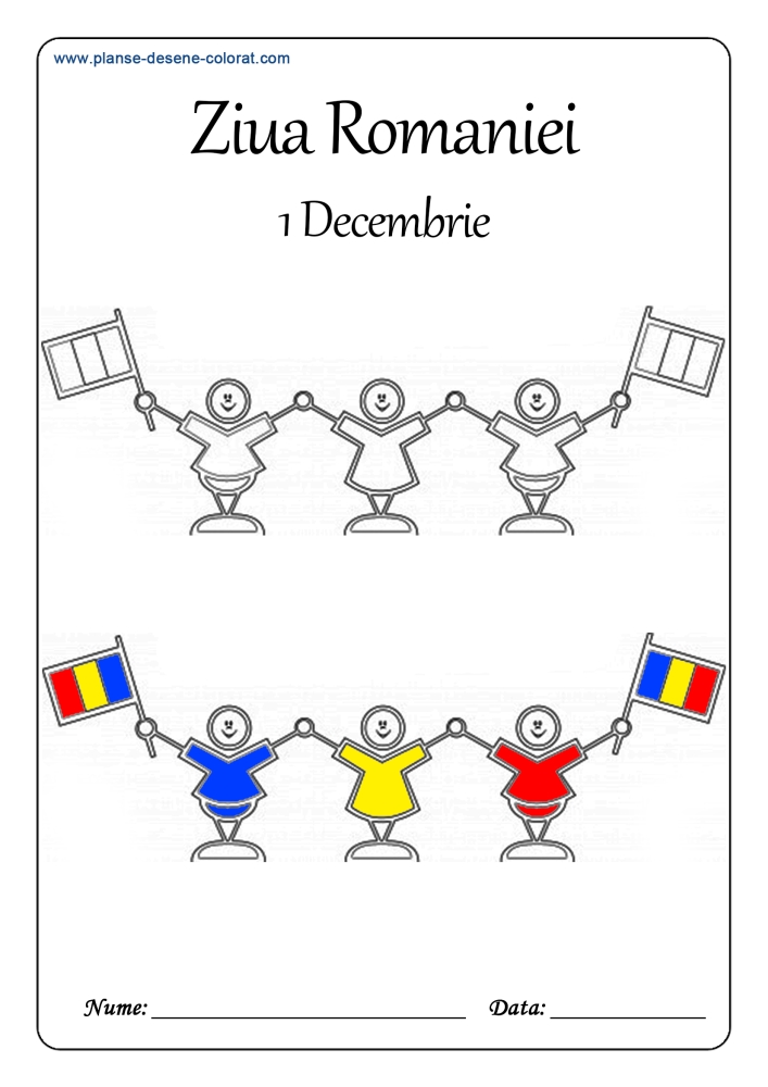 desene de colorat de ziua romaniei unire